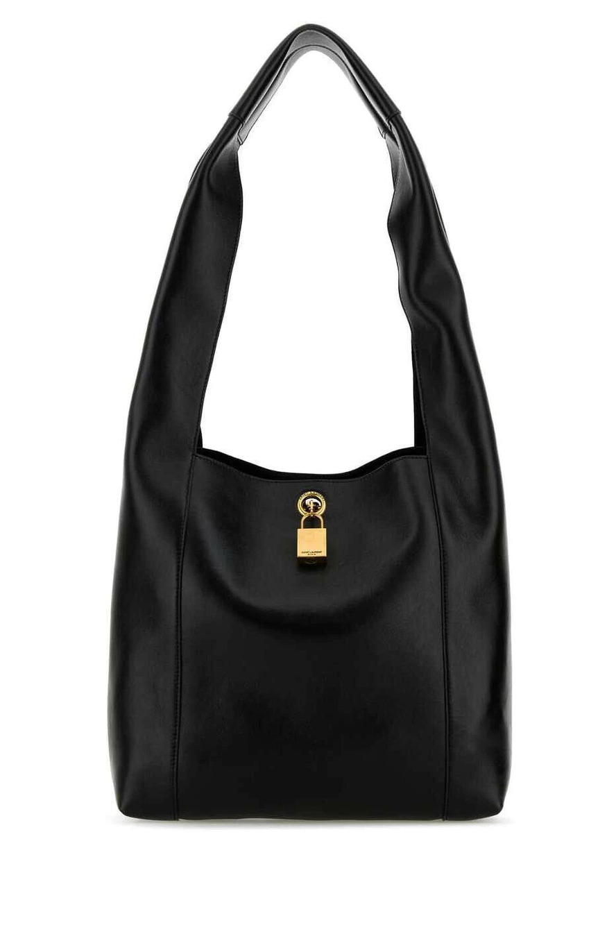Saint Laurent Le A Leather Hobo Shoulder Bag Black